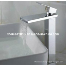 Modern Design High Body Bathroom Waterfall Basin Mixer Tap (Q3029h)